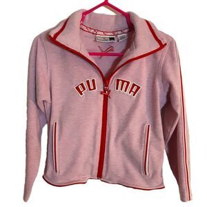 Puma Lightweight Zippered Jacket Pink/Red size 3T‎